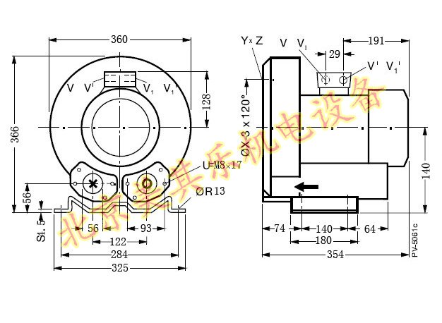 2GH610/三相3kw高壓鼓風(fēng)機(jī)